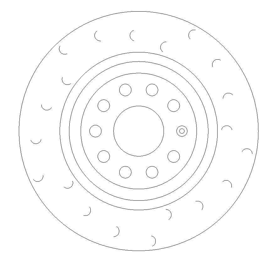 Rear Grooved Brake Discs 310mm to fit Audi S3 / Golf R / Cupra and More - Image 1