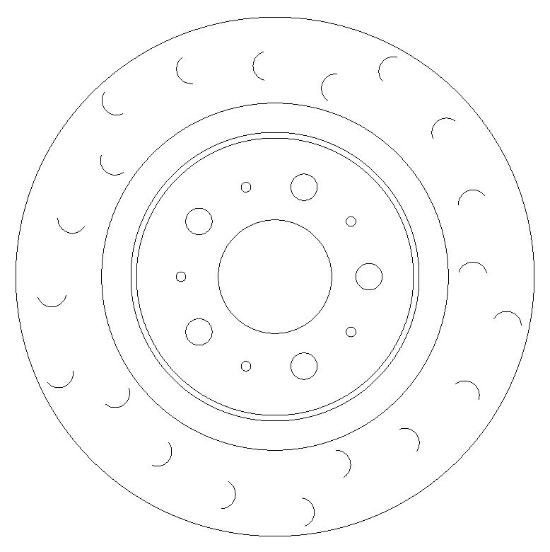 Tesla Model 3 Front C-Hook Grooved Brake Discs - Image 1