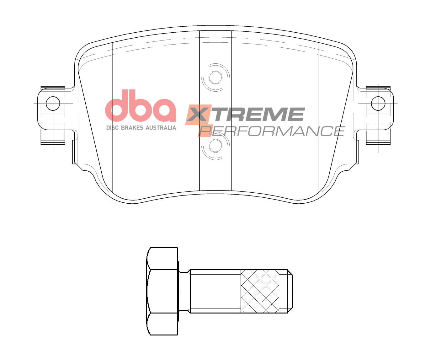 Rear DBA Xtreme Brake Pads to fit Audi VW Skoda - Image 1