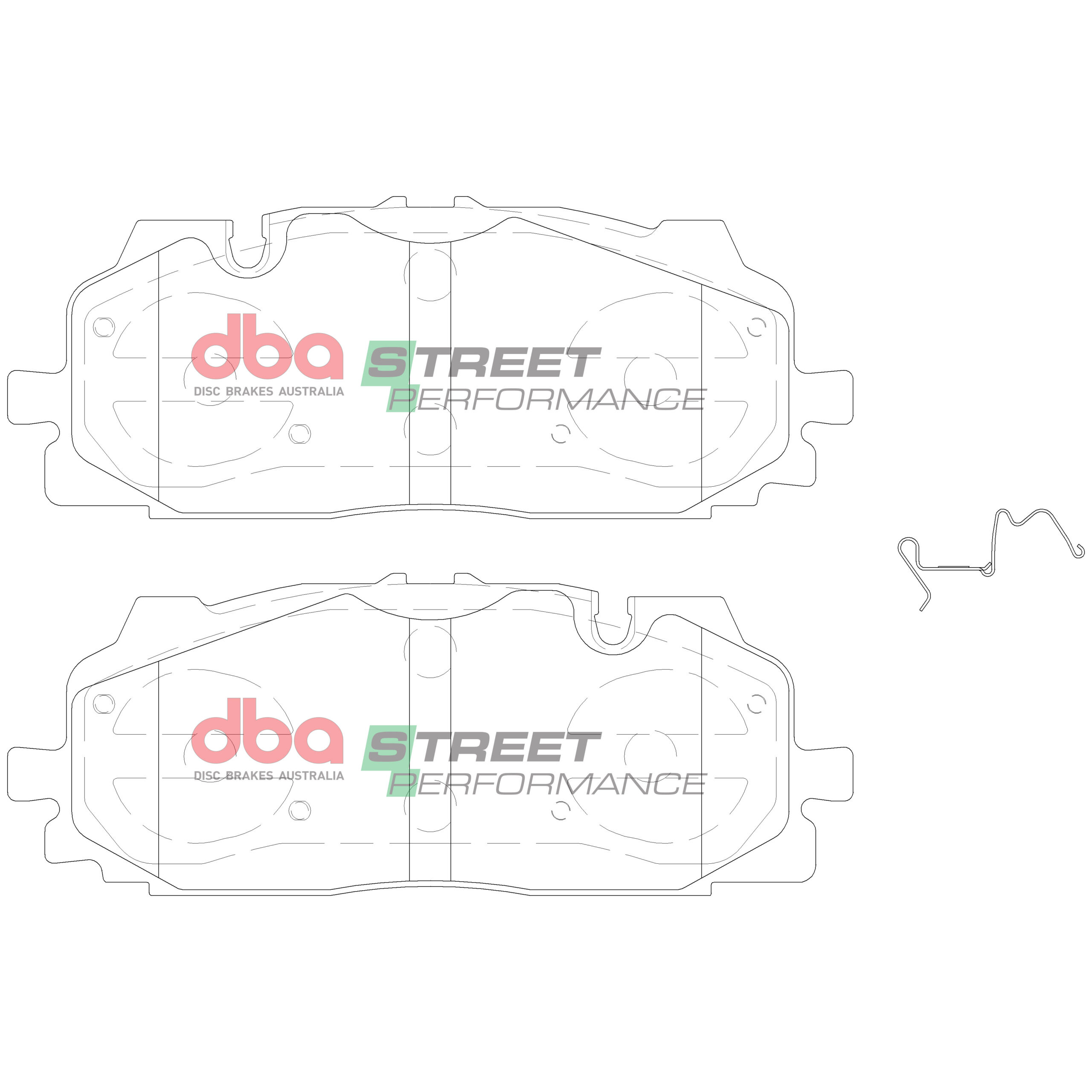 Front DBA Performance Street Pads to fit Audi RS3 RS4 RS5 - Image 1
