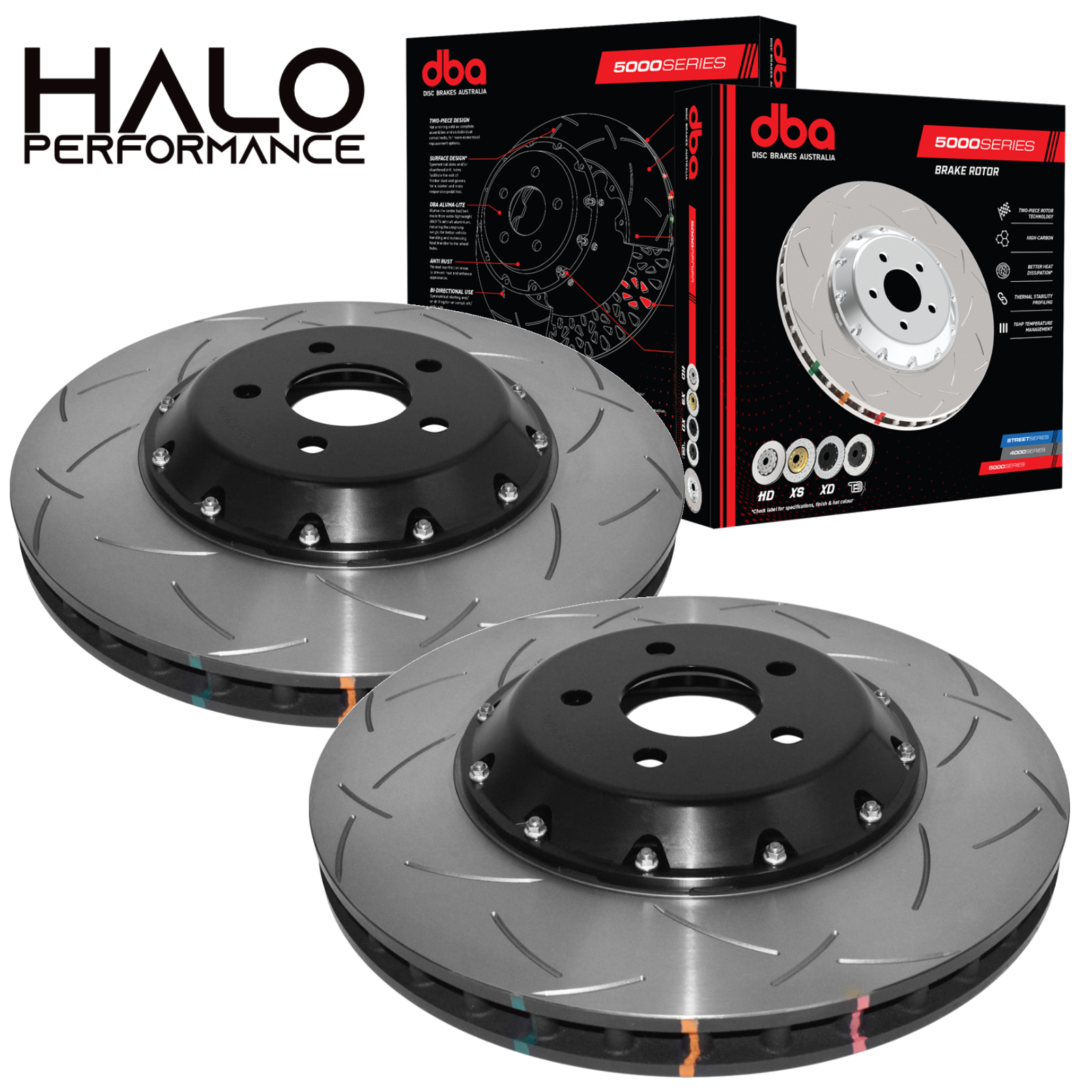 Front DBA 5000 Series Brake Discs to fit Mustang 5.0