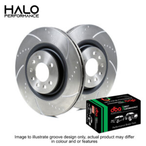 Mitsubishi Evo 5-9 Front Brake Discs with Performance Pads