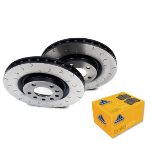 VW Polo 1.8 GTI Front C-Hook Brake Discs with Brake Pads