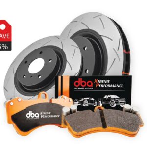 Front DBA T3 4000 Series Brake Discs and DBA Xtreme Pads for Toyota Supra GR
