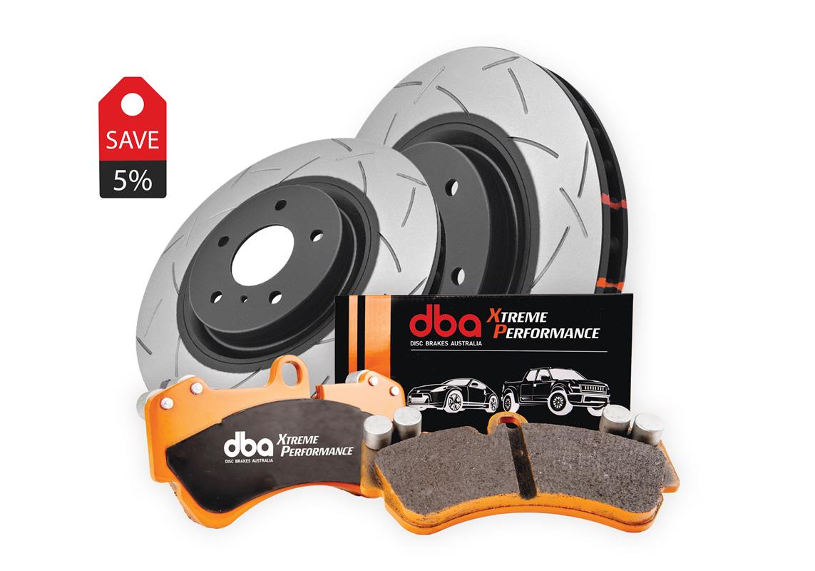 Front DBA T3 4000 Series Brake Discs and DBA Xtreme Pads for Toyota Supra GR