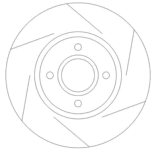 Front Dimpled and Grooved Brake Discs to fit Honda CIVIC IV Hatchback (EC, ED, E - Image 4