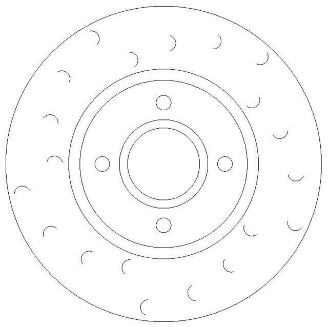 Front Dimpled and Grooved Brake Discs to fit Ford FIESTA - Image 2