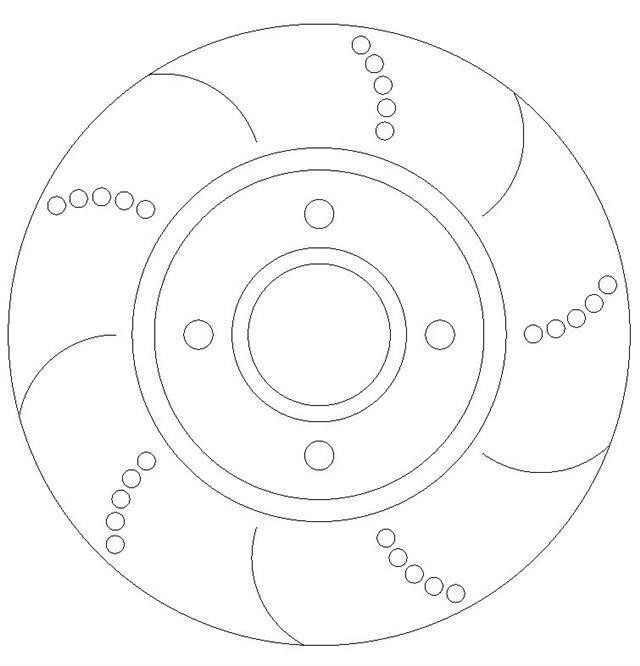 Front Dimpled and Grooved Brake Discs to fit Ford FIESTA - Image 1