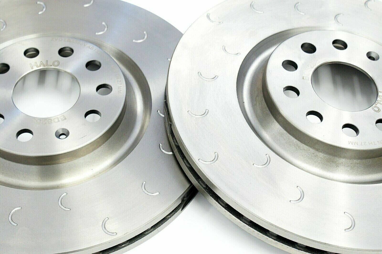 VW Golf MK7 GTi Front Grooved Brake Discs and Mintex Pads - Image 2