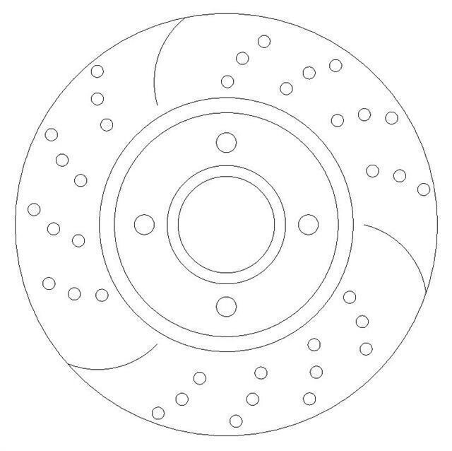 Front Dimpled and Grooved Brake Discs to fit Honda CIVIC IV Hatchback (EC, ED, E - Image 6