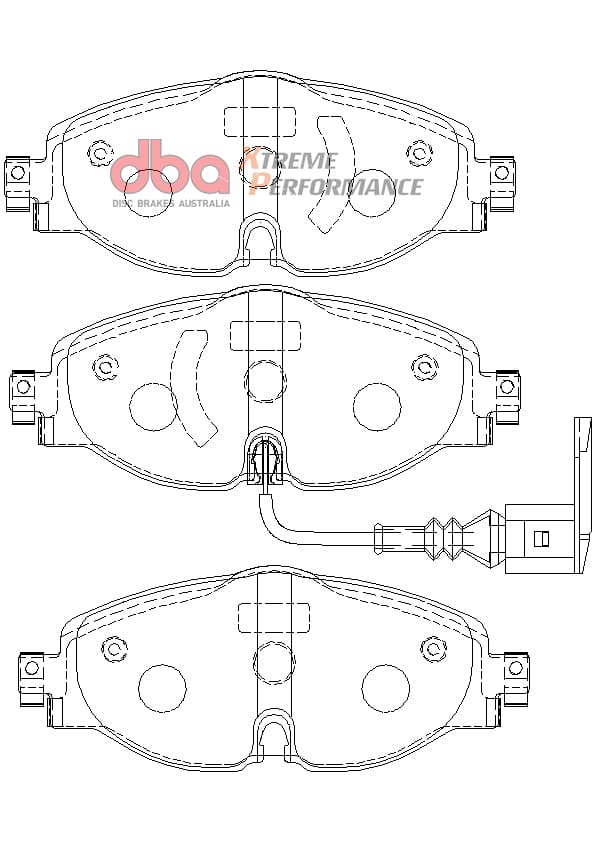 Front DBA Xtreme Brake Pads to fit VW Golf MK7 GTI / GTD - Image 1