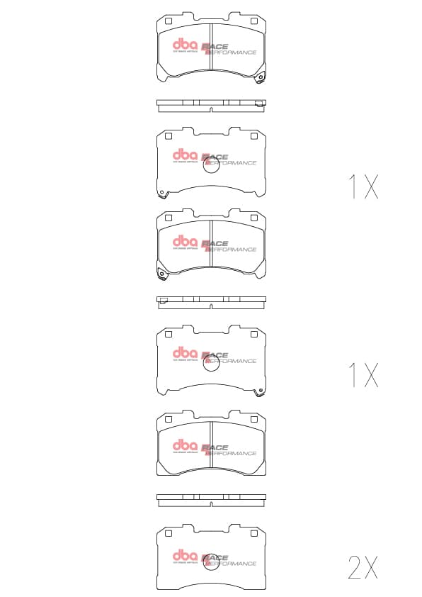 Toyota Yaris GR Front DBA Race Performance Brake Pads - Image 1